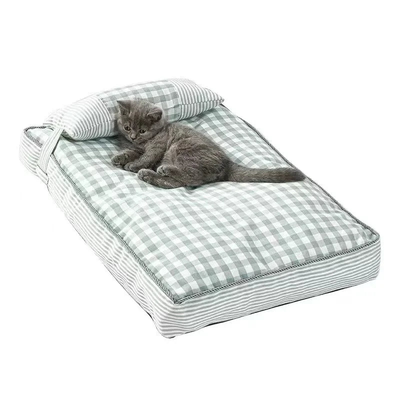 SoftWash Luxo: Sofá-Cama Lavável para Cães e Gatos - Almofada Confortável com Capa Removível