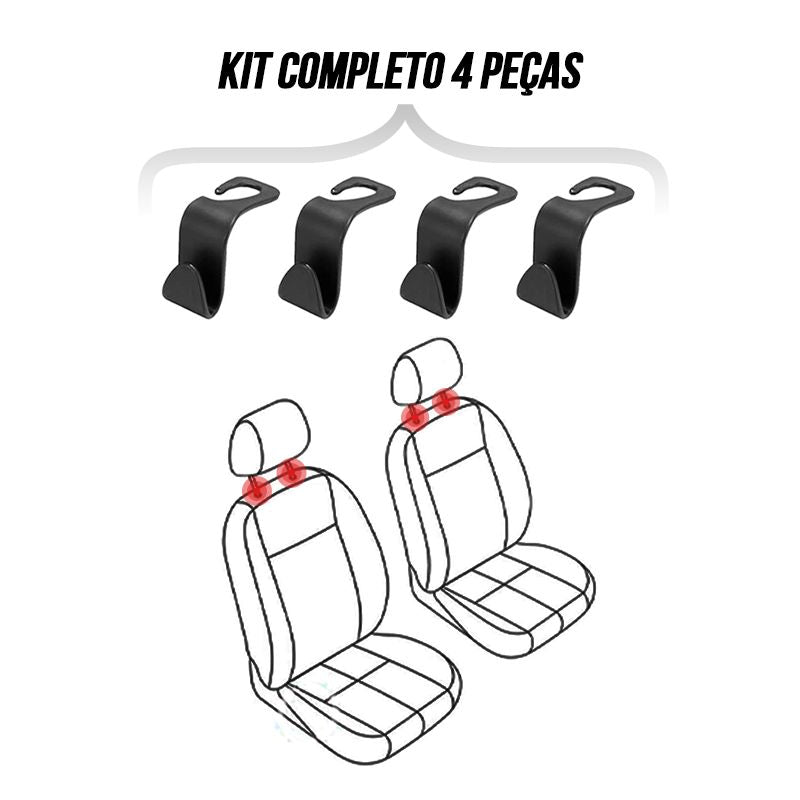 SuperHook™ Gancho Organizador Porta Treco para Carros Premium - 4 Pçs