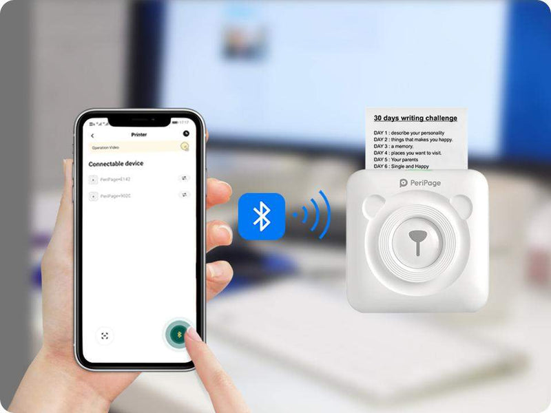 Mini Impressora portátil  bluetooth 4.0 e não utiliza tinta