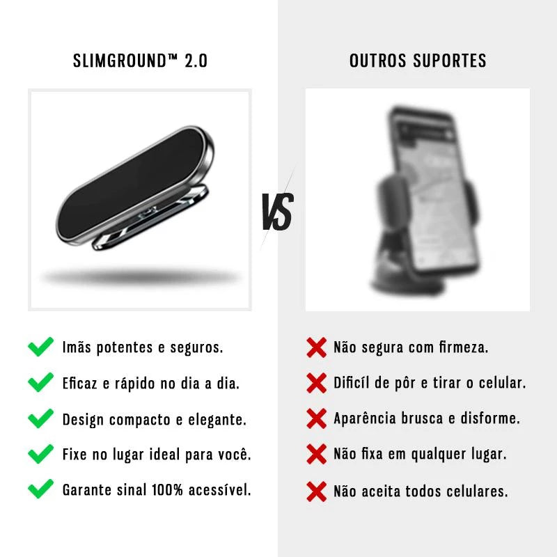 SlimGround™ 2.0 Suporte para Celular Veicular Magnético