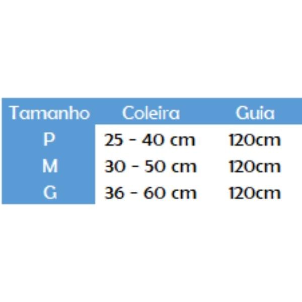 Guia e Coleira Happy - com Plaquinha Personalizada